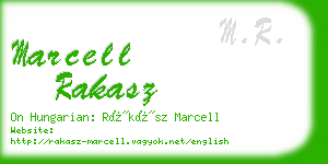 marcell rakasz business card